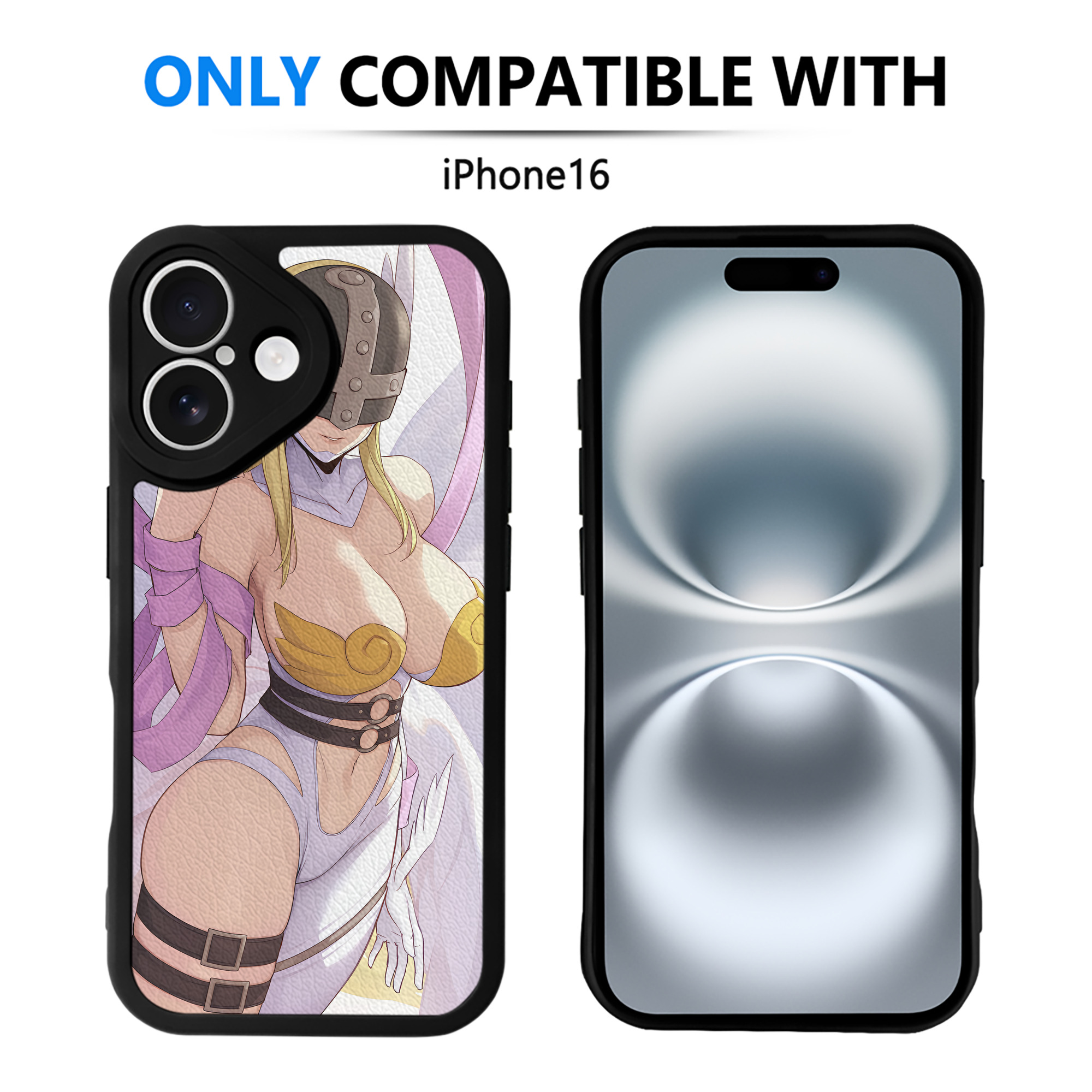 （画像用） Digimon デジタルモンスター/デジモン 【iPhone 16シリーズ対応】シリコンスマホケース（レザー調） 材質：シリコン